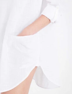 Seafolly Boyfriend Cotton Beach Shirt 13 Seafolly Boyfriend Cotton Beach Shirt -Whistles Closet Shop 186 3000714 52815TO WHITE ALT05