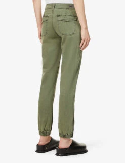 Paige Mayslie High-rise Woven Jogging Bottoms 8 Paige Mayslie High-rise Woven Jogging Bottoms -Whistles Closet Shop 188 3002369 5092B10 VINTAGEIVYGREEN ALT03