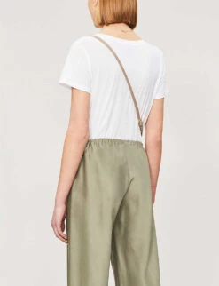 Vince V-neck Cotton-jersey T-shirt -Whistles Closet Shop 197 3004397 VR59283148 OPTICWHITE ALT02