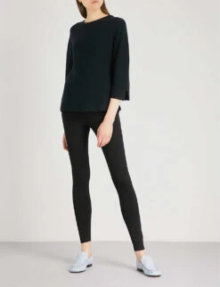 Luxury Stretch-jersey Leggings -Whistles Closet Shop 770 10121 LLCNG BLACK ALT01