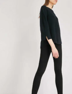 Luxury Stretch-jersey Leggings -Whistles Closet Shop 770 10121 LLCNG BLACK ALT03
