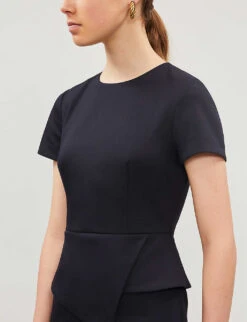 Ted Baker Elynah Asymmetric Tailored Midi Dress -Whistles Closet Shop 870 10003 157572 DKBLUE ALT03