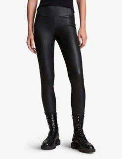 AllSaints Cora Leather Leggings 10 AllSaints Cora Leather Leggings -Whistles Closet Shop 930 10136 WL098R BLACK ALT02