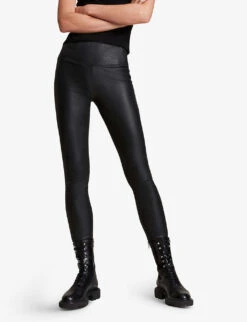 AllSaints Cora Leather Leggings 13 AllSaints Cora Leather Leggings -Whistles Closet Shop 930 10136 WL098R BLACK ALT05
