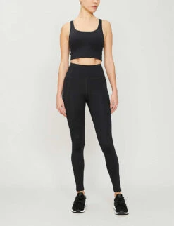 Girlfriend Collective Compressive High-rise Stretch-jersey Leggings 7 Girlfriend Collective Compressive High-rise Stretch-jersey Leggings -Whistles Closet Shop R00037901 BLACK ALT01