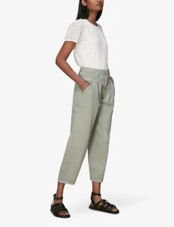 Whistles Broderie Anglaise-embellished Cotton T-shirt 11 Whistles Broderie Anglaise-embellished Cotton T-shirt -Whistles Closet Shop R00126751 WHITE ALT04