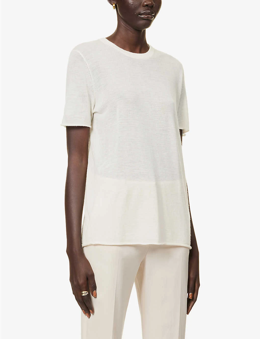 Joseph Round-neck Cashmere T-shirt 3 Joseph Round-neck Cashmere T-shirt - Image 3