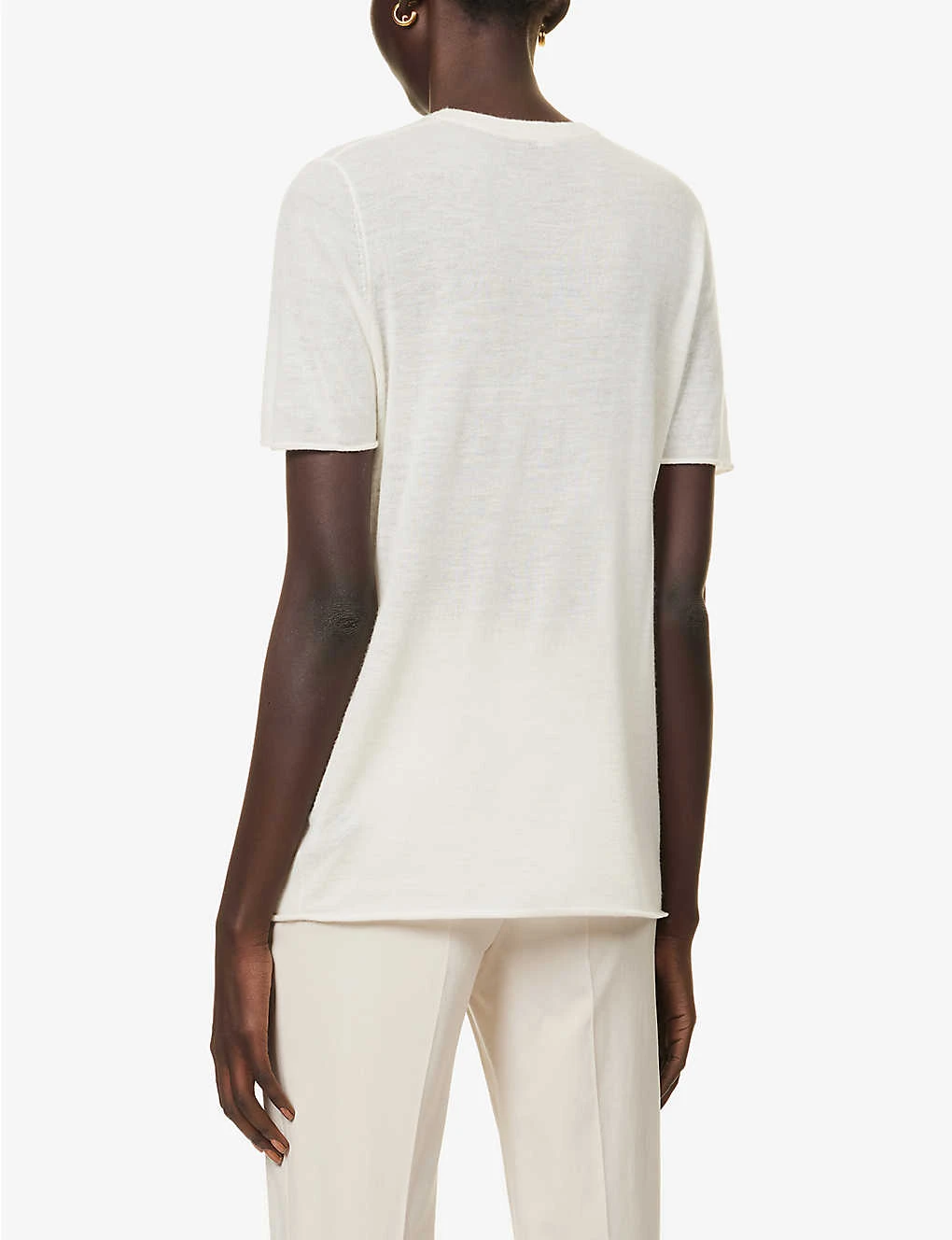 Joseph Round-neck Cashmere T-shirt 4 Joseph Round-neck Cashmere T-shirt - Image 4