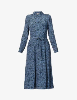 Whistles Floral-print Woven Midi Dress