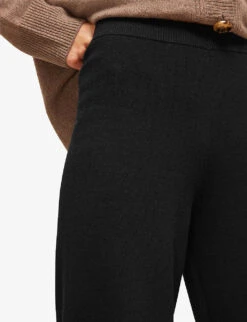 Whistles Knitted Wide-leg Trousers 10 Whistles Knitted Wide-leg Trousers -Whistles Closet Shop R03704534 BLACK ALT04
