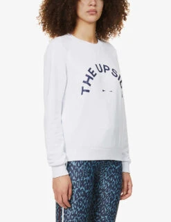 Bondi Crew Logo-print Cotton-jersey Sweatshirt -Whistles Closet Shop R03740641 WHITE ALT02