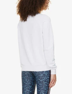 Bondi Crew Logo-print Cotton-jersey Sweatshirt -Whistles Closet Shop R03740641 WHITE ALT03