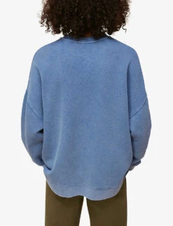 Whistles Patch-pocket Denim Sweatshirt 7 Whistles Patch-pocket Denim Sweatshirt -Whistles Closet Shop R03745125 BLUE ALT02