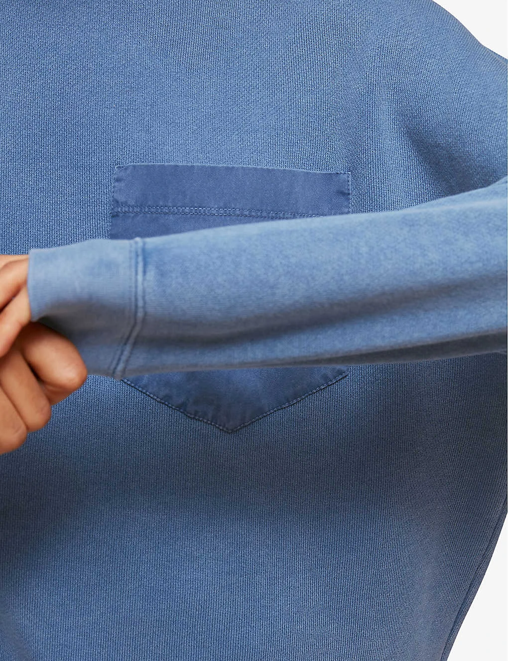 Whistles Patch-pocket Denim Sweatshirt 5 Whistles Patch-pocket Denim Sweatshirt - Image 5