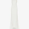 Whistles Mia Square-neck Lace And Crepe Wedding Gown