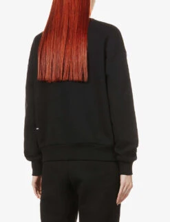 365 Signature Recycled And Organic Cotton-blend Sweatshirt -Whistles Closet Shop R03751945 BLACK ALT03