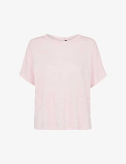 Whistles Button-back Relaxed-fit Linen T-shirt