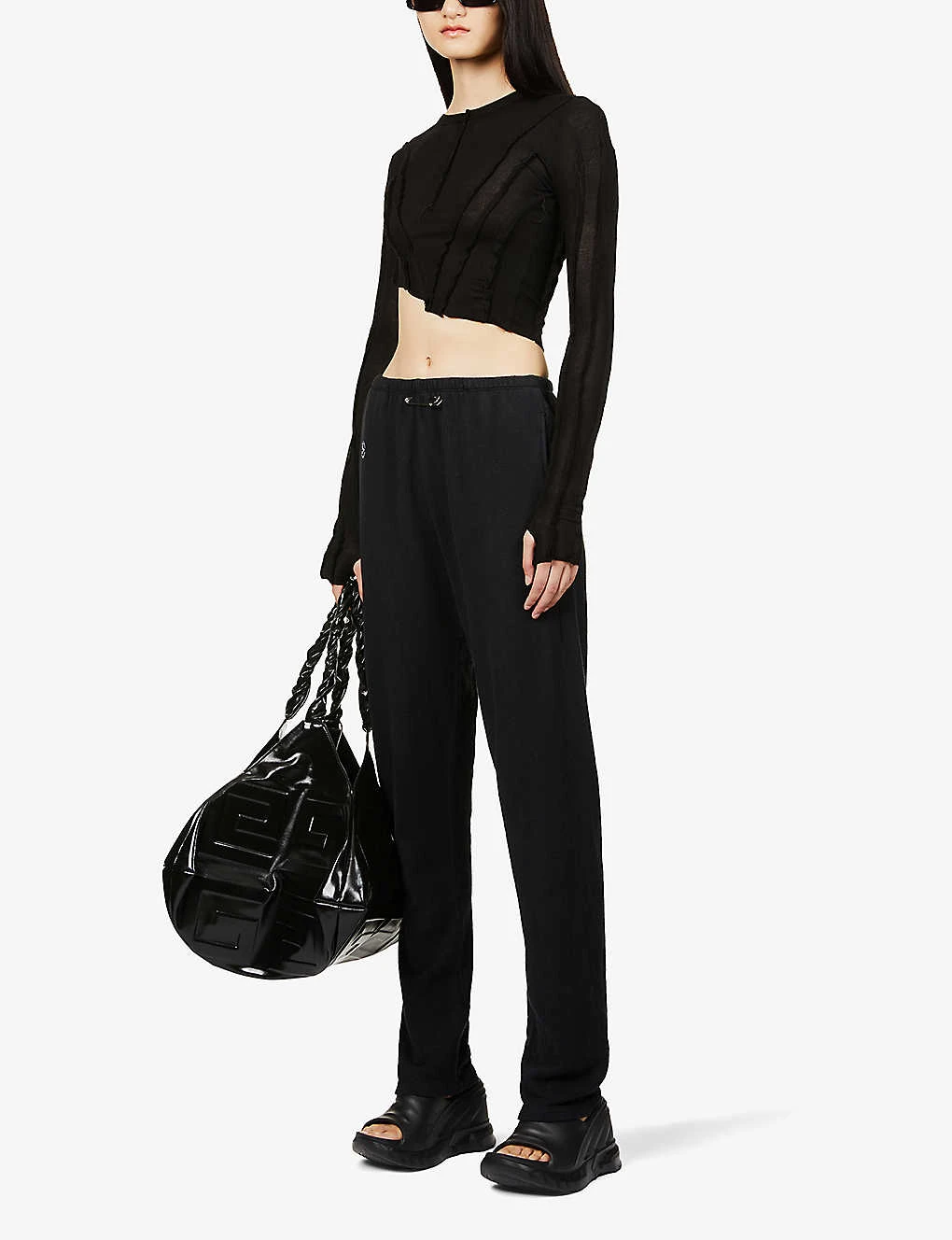 Asymmetric Long-sleeved Upcycled-jersey Top 2 Asymmetric Long-sleeved Upcycled-jersey Top - Image 2