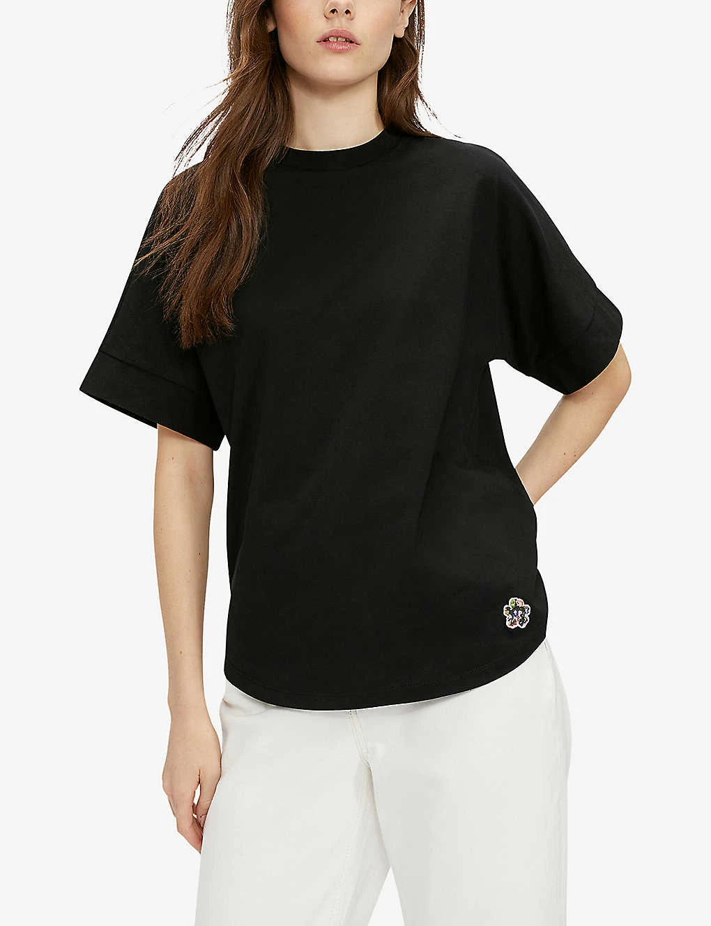 Ted Baker Erisana Flower-embroidered Cotton-jersey T-shirt 2 Ted Baker Erisana Flower-embroidered Cotton-jersey T-shirt - Image 2