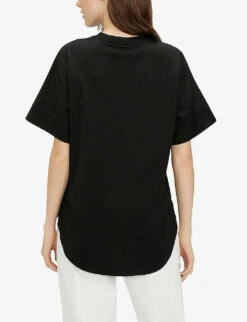 Ted Baker Erisana Flower-embroidered Cotton-jersey T-shirt 5 Ted Baker Erisana Flower-embroidered Cotton-jersey T-shirt -Whistles Closet Shop R03765980 BLACK ALT02