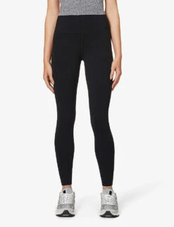 Airweight High-rise Stretch-jersey Leggings 7 Airweight High-rise Stretch-jersey Leggings -Whistles Closet Shop R03780859 BLACK ALT02