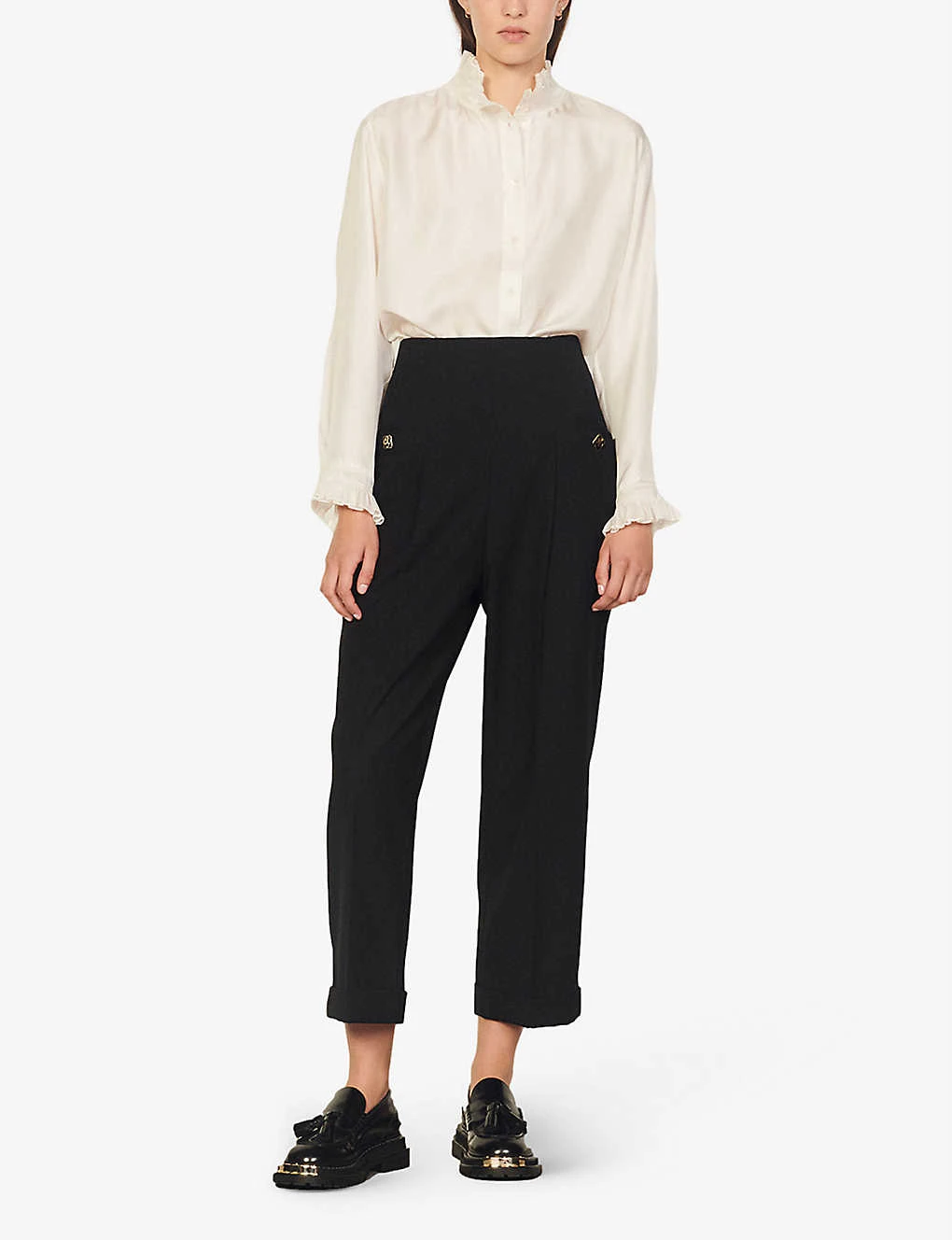 Sandro Gary Virgin Wool-blend Trousers 2 Sandro Gary Virgin Wool-blend Trousers - Image 2