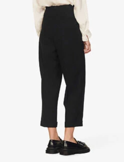 Sandro Gary Virgin Wool-blend Trousers 7 Sandro Gary Virgin Wool-blend Trousers -Whistles Closet Shop R03787551 NOIRGRIS ALT03