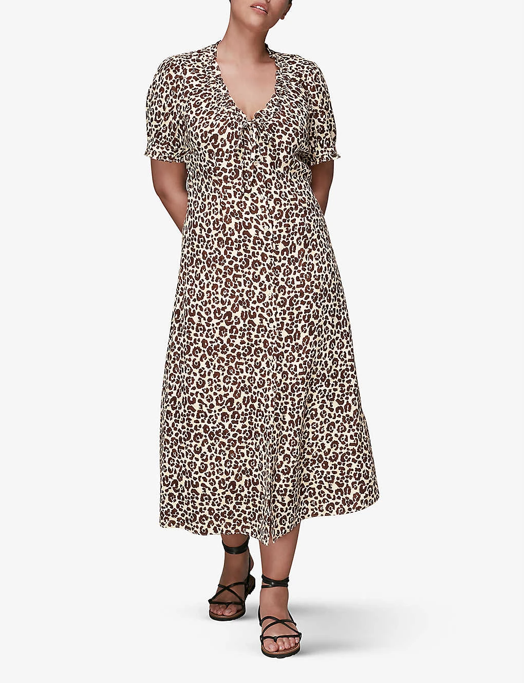 Whistles Ada Animal-print Midi Dress 2 Whistles Ada Animal-print Midi Dress - Image 2