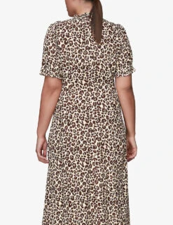Whistles Ada Animal-print Midi Dress 6 Whistles Ada Animal-print Midi Dress -Whistles Closet Shop R03797923 MULTICOLOURED ALT02