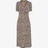 Whistles Ada Animal-print Midi Dress