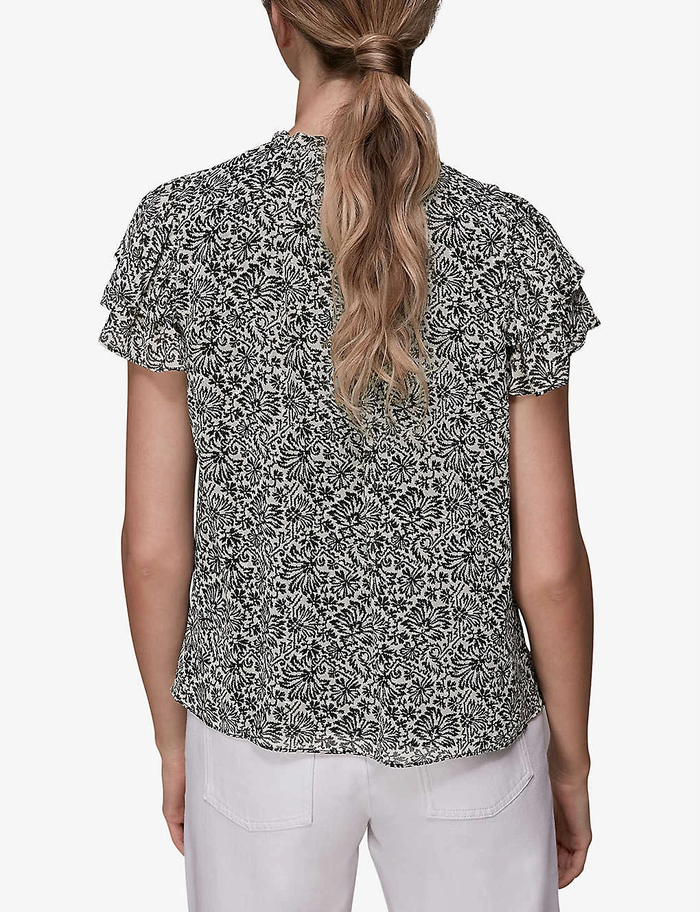 Whistles Floral-print Key-hole Woven Top 3 Whistles Floral-print Key-hole Woven Top - Image 3