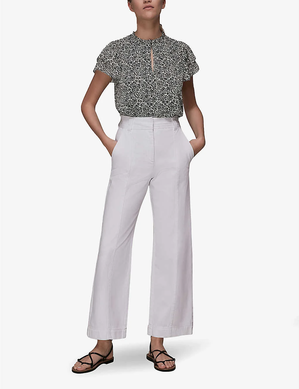 Whistles Floral-print Key-hole Woven Top 6 Whistles Floral-print Key-hole Woven Top - Image 6