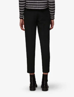 Whistles Ella Cropped Slim-leg Mid-rise Stretch-woven Trousers 8 Whistles Ella Cropped Slim-leg Mid-rise Stretch-woven Trousers -Whistles Closet Shop R03834990 BLACK ALT03
