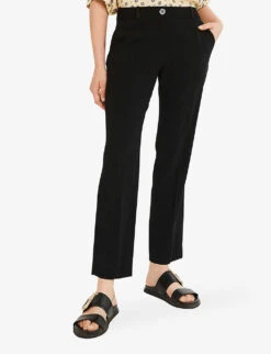 CLAUDIE PIERLOT Poupin Tailored Mid-rise Woven Trousers 6 CLAUDIE PIERLOT Poupin Tailored Mid-rise Woven Trousers -Whistles Closet Shop R03836387 BLEUS ALT02