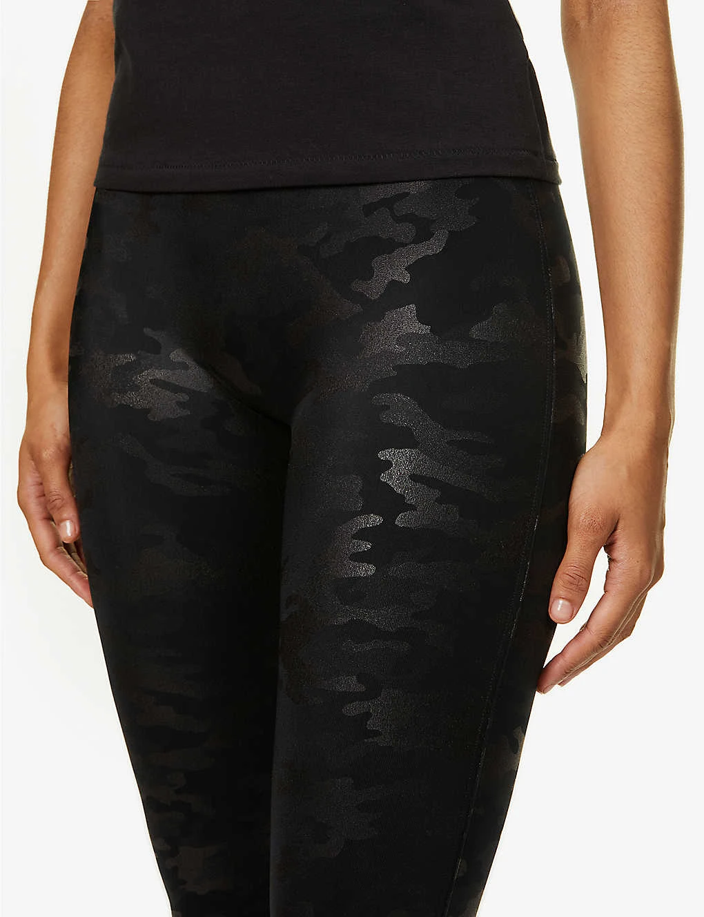 Spanx Camo-print Coated Stretch-jersey Leggings 5 Spanx Camo-print Coated Stretch-jersey Leggings - Image 5