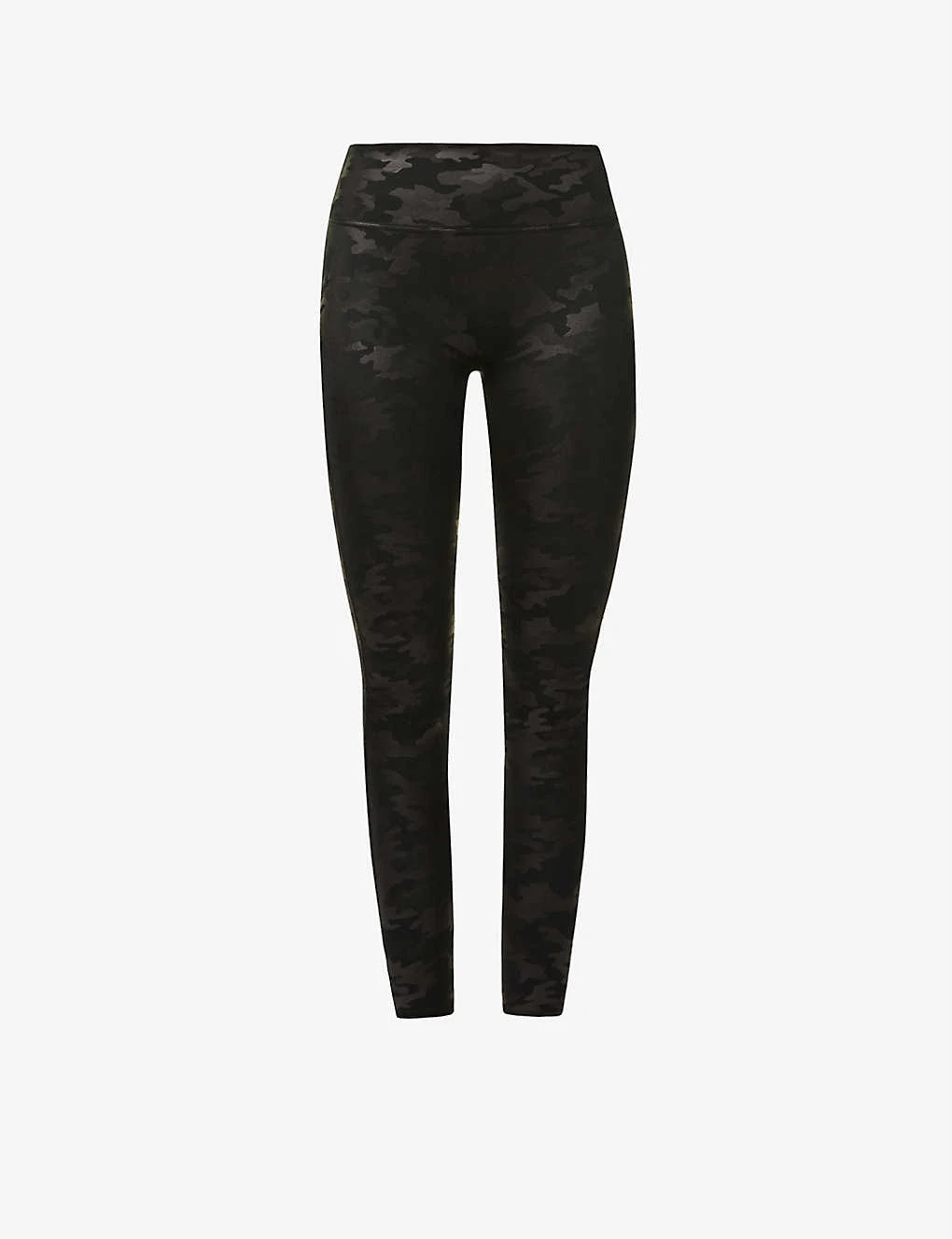 Spanx Camo-print Coated Stretch-jersey Leggings 1 Spanx Camo-print Coated Stretch-jersey Leggings