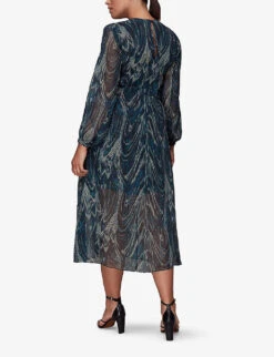 Whistles Wave Printed Recycled-polyester Midi Dress 7 Whistles Wave Printed Recycled-polyester Midi Dress -Whistles Closet Shop R03865774 MULTICOLOURED ALT02