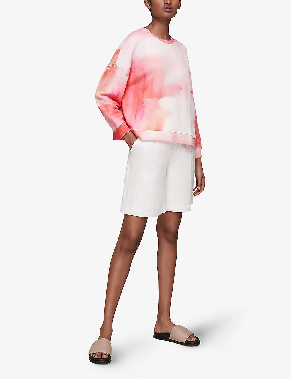 Whistles Tie-dye Cotton-jersey Sweatshirt 2 Whistles Tie-dye Cotton-jersey Sweatshirt - Image 2