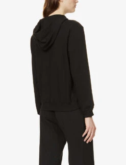 Calvin Klein Reimagined Logo-print Cotton-blend Hoody -Whistles Closet Shop R03875728 BLACK ALT03