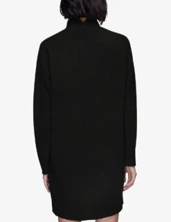 Whistles Turtleneck Wool Mini Dress -Whistles Closet Shop R03884403 BLACK ALT03