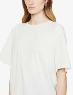 Toteme Oversized Cotton-jersey T-shirt 9 Toteme Oversized Cotton-jersey T-shirt -Whistles Closet Shop R03890646 OFFWHITE ALT04