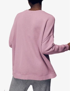 Whistles Denim-pocket Cotton-jersey Sweatshirt 8 Whistles Denim-pocket Cotton-jersey Sweatshirt -Whistles Closet Shop R03896673 PALEPINK ALT03