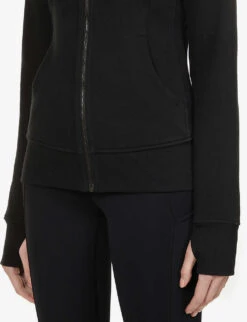 Lululemon Scuba Slim-fit Cotton-blend Knitted Hoody 9 Lululemon Scuba Slim-fit Cotton-blend Knitted Hoody -Whistles Closet Shop R03897526 BLACK ALT04