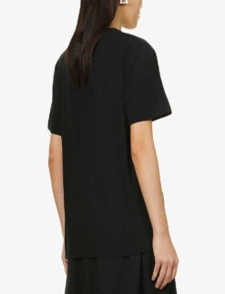 Joseph Brand-print Organic-cotton T-shirt -Whistles Closet Shop R03900777 BLACK ALT03