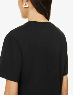 Joseph Brand-print Organic-cotton T-shirt -Whistles Closet Shop R03900777 BLACK ALT04