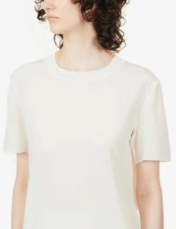 Joseph Rubin Silk-crepe Blouse 9 Joseph Rubin Silk-crepe Blouse -Whistles Closet Shop R03900837 IVORY ALT04