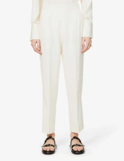 Joseph Comfot Cady Thea Tapered High-rise Stretch-woven Trousers 7 Joseph Comfot Cady Thea Tapered High-rise Stretch-woven Trousers -Whistles Closet Shop R03900858 IVORY ALT02