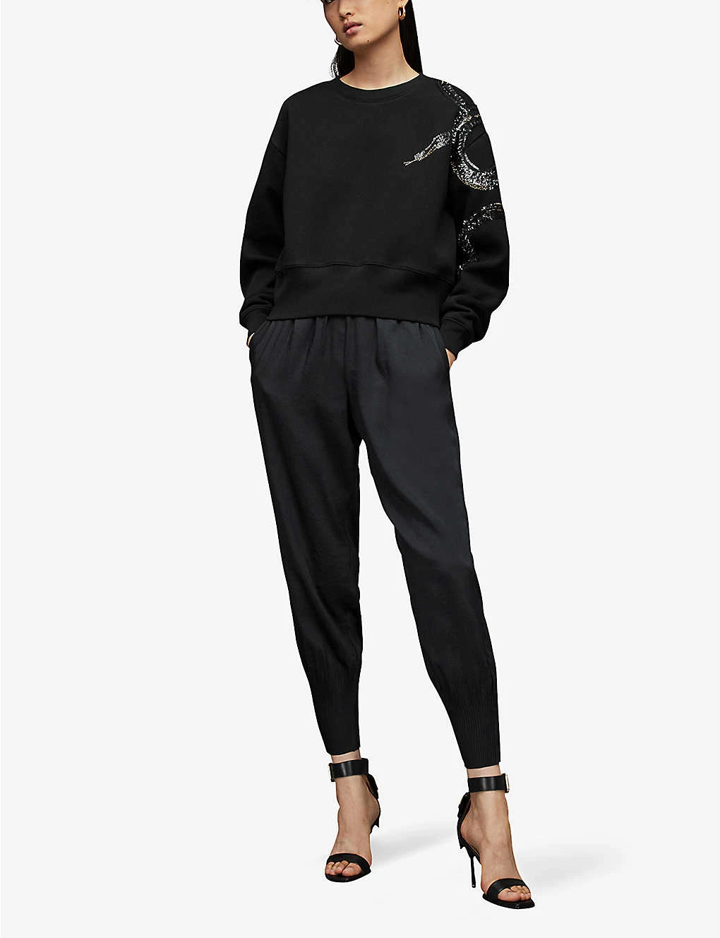 AllSaints Tempest Separo Organic Cotton-blend Sweatshirt 2 AllSaints Tempest Separo Organic Cotton-blend Sweatshirt - Image 2