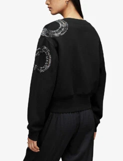 AllSaints Tempest Separo Organic Cotton-blend Sweatshirt 8 AllSaints Tempest Separo Organic Cotton-blend Sweatshirt -Whistles Closet Shop R03925682 BLACK ALT03