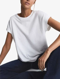 Reiss Tereza Cotton-jersey T-shirt 7 Reiss Tereza Cotton-jersey T-shirt -Whistles Closet Shop R03925920 WHITE ALT03